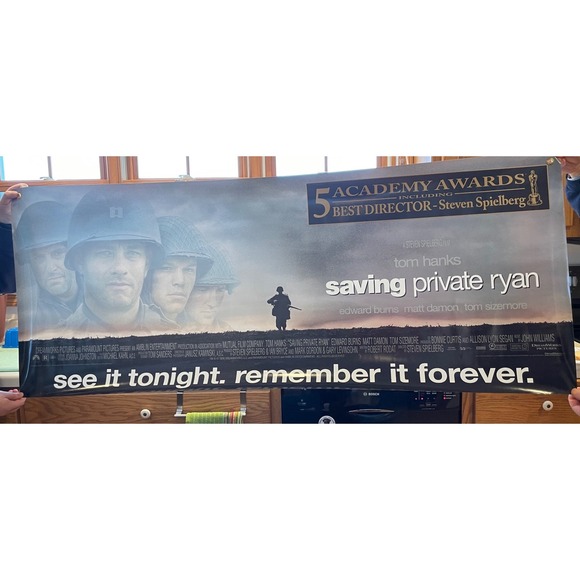 Saving Private Ryan Movie Promo Vinyl Banner Steven Spielberg Academy Awards '98 - Picture 3 of 8
